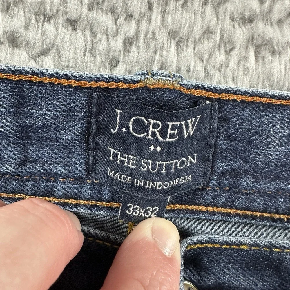 J.Crew Jeans Mens 33x32 (33x29) The‎ Sutton Pocket Fade Straight Fit Light Wash